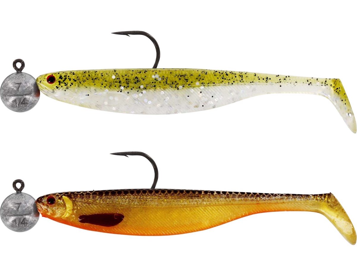 Westin Shadteez Slim R 'N R 12cm (4.7") Rigged and Ready - 2 Stück CLEAR WATER MIX 1 - Kunstköder